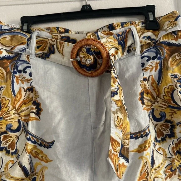 Joie 100% Linen High Waist Floral Shorts - Picture 3 of 6